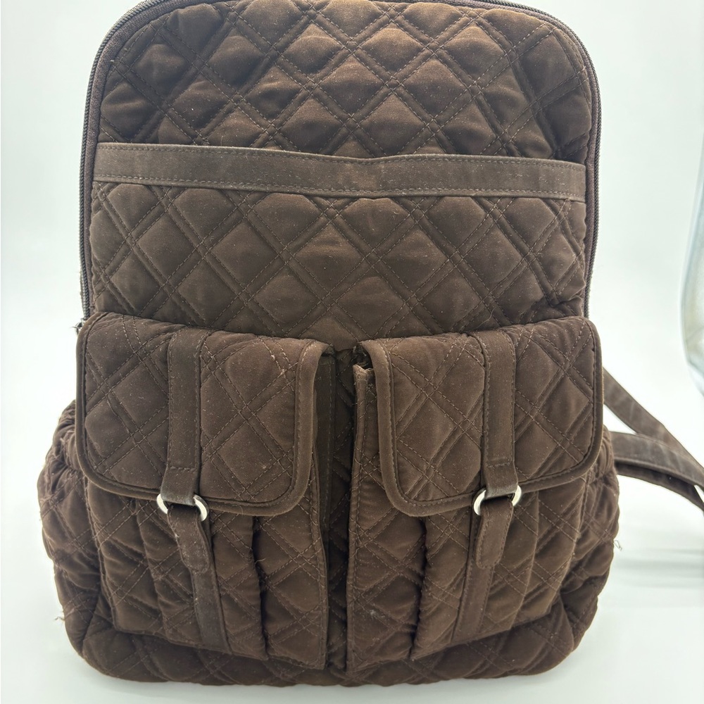 Vera Bradley Quilted Espresso Brown Backpack
